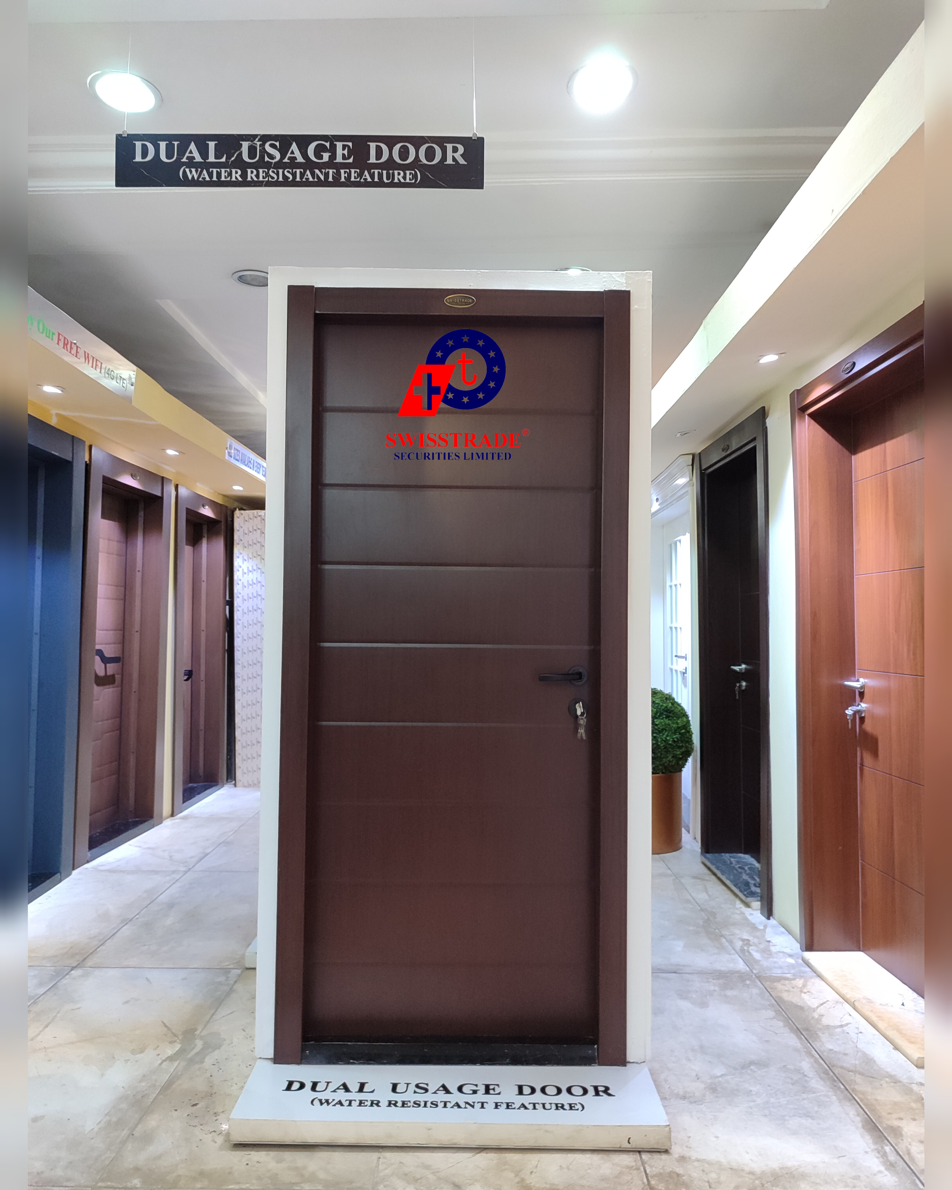 Dual Usage Galvanized Steel Doors 

Walnut color