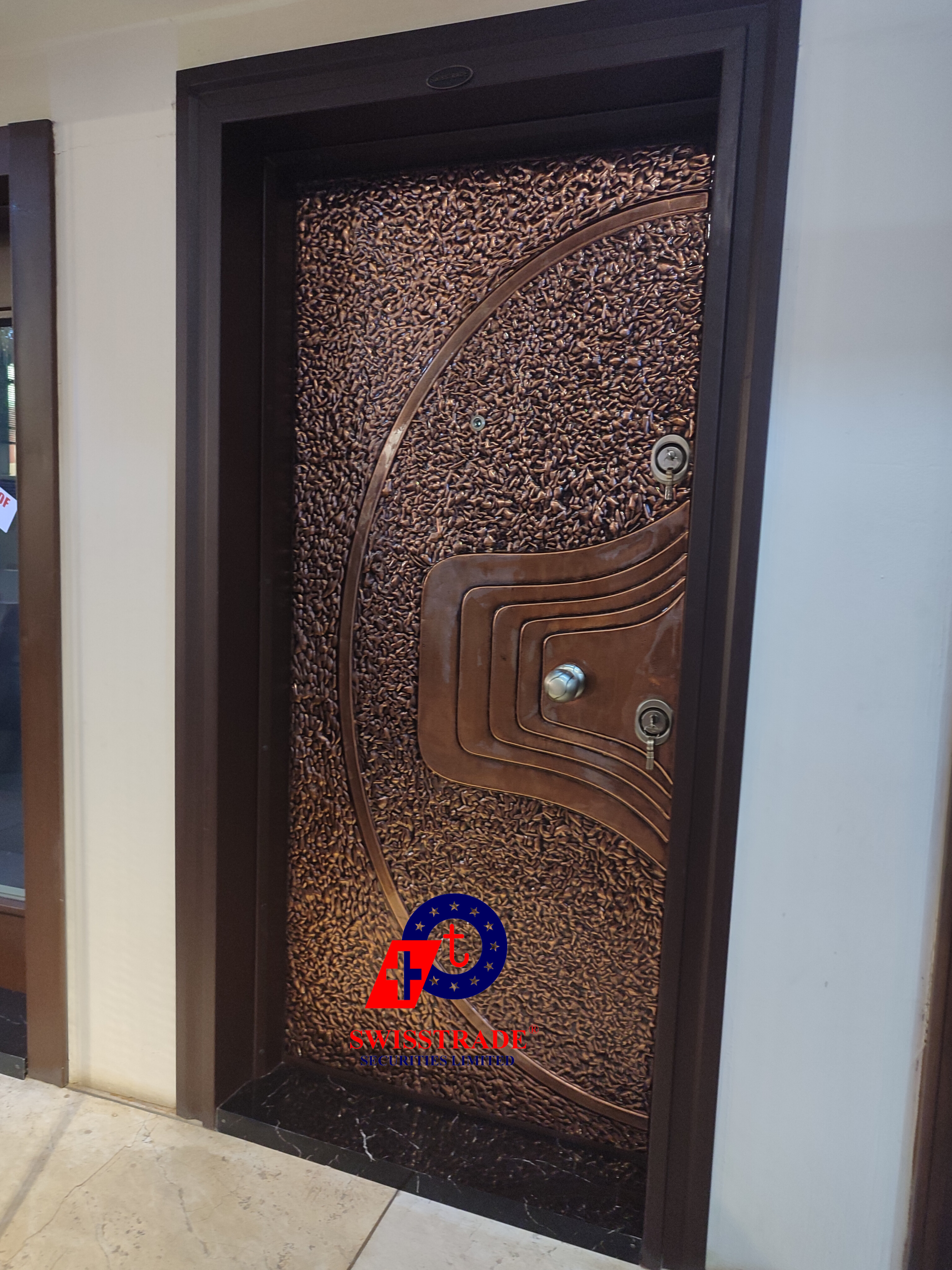 Custom copper door