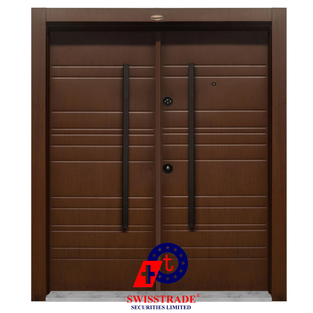 Irish Toughened Galvanized Steel Security Door 

Walnut color